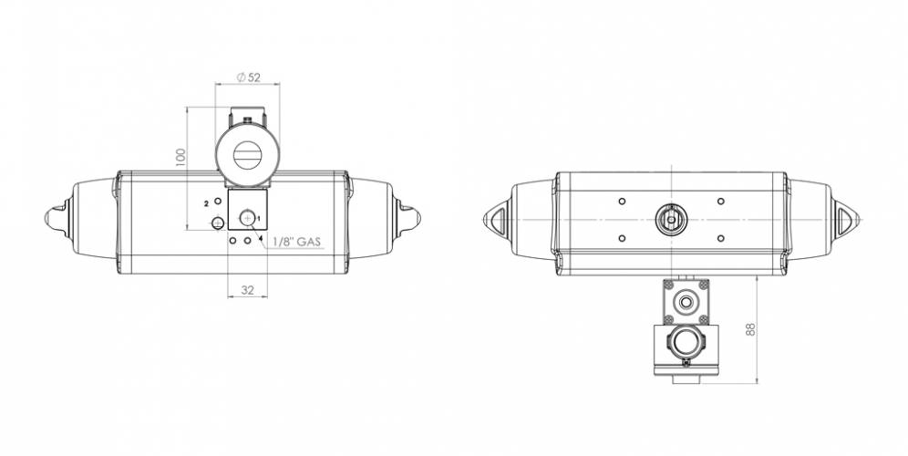 Magnetventil 3/2 NC 1/8” mit Spule ATEX II2GD Exd IIC T4-T6